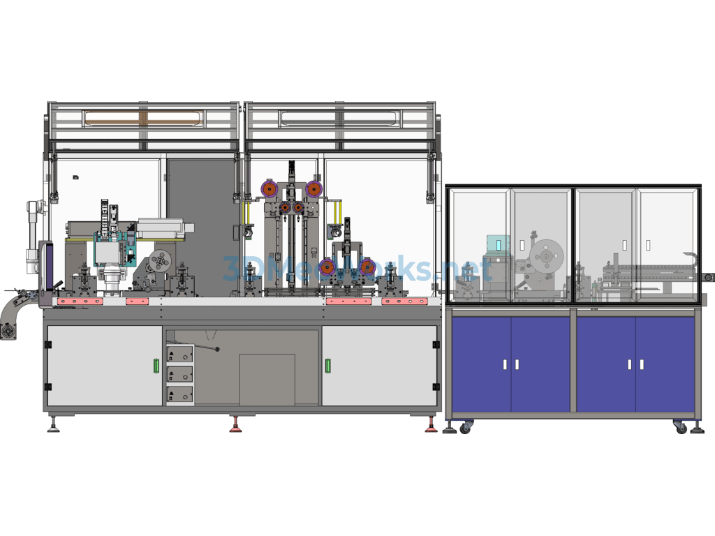 Fully Automatic Copper Film Signal Line Cutting and Inspection Automation Production Line - SolidWorks - Free Download Fully Automatic Copper Film Signal Line Cutting and Inspection Automation Production Line - Image 5
