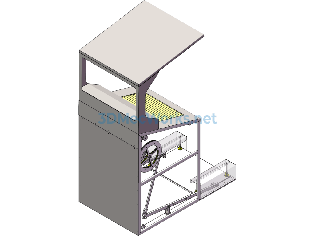 Mobile Trash Bin 3d + Engineering Drawing + Bom - SolidWorks - Free Download Mobile Trash Bin 3d + Engineering Drawing + Bom - Image 3