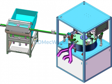 Automatic Paper Feeder Dust Suction Loading Machine Circular Stamping Machine - SolidWorks - Free Download