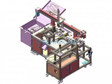 Automated Hanger Water Removal Port Pin Insertion Hook All-In-One Machine - SolidWorks - Free Download
