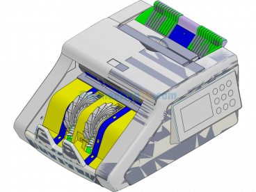 Bank A-Type Currency Counting Machine - Creo.Elements  Creo.Parametric - Free Download
