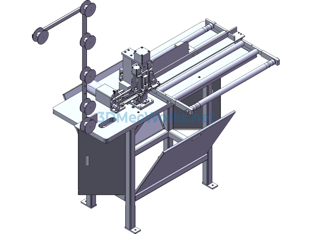 Automatic Nylon Zipper Ultrasonic Cutting Machine (including 3d, Engineering Drawings, and Bom) - SolidWorks - Free Download Automatic Nylon Zipper Ultrasonic Cutting Machine (including 3d, Engineering Drawings, and Bom) - Image 2