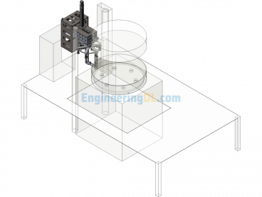 Wheel Hub Die-Casting Net Placing Machine (Mold Opening For Placing Carbon Fiber Filter Mesh) - SolidWorks - Free Download