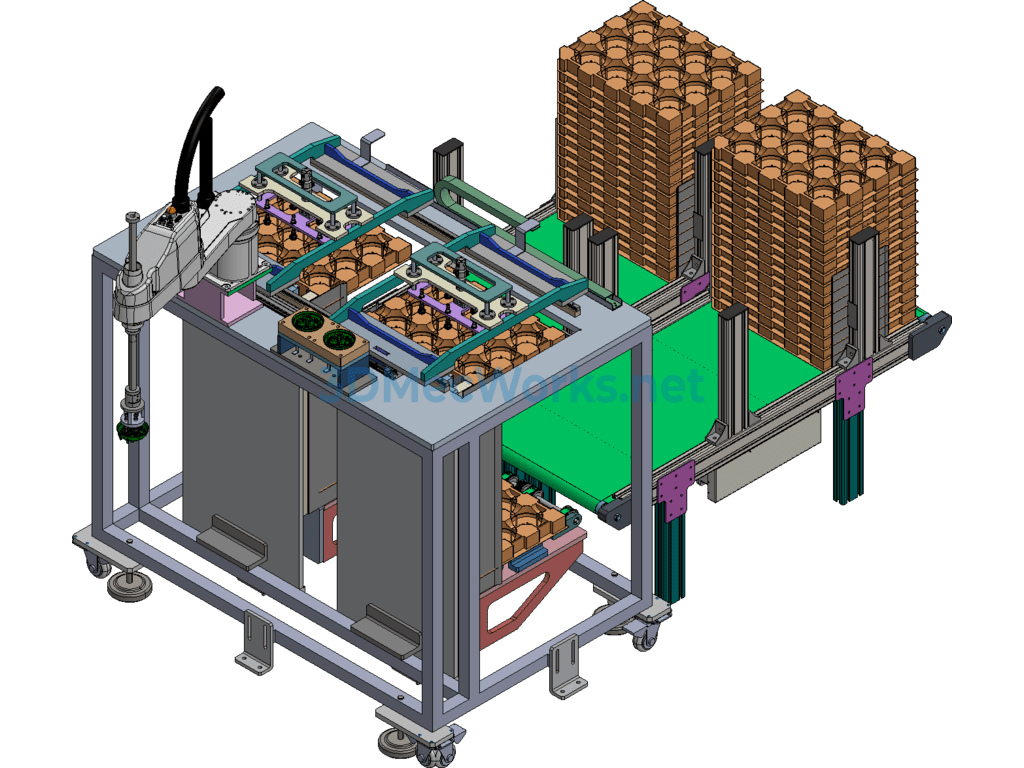 Automobile Rearview Mirror Assembly Feeding Machine - ProE - Free Download Automobile Rearview Mirror Assembly Feeding Machine