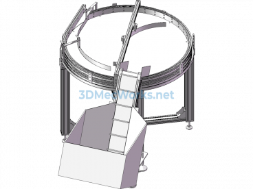 Rotary Feeding Sorting Machine - SolidWorks - Free Download