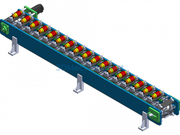 Bracket Chain Feeding Conveyor Line - SolidWorks - Free Download
