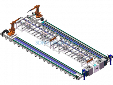 Truck Floor Bracket Welding Line - SolidWorks - Free Download