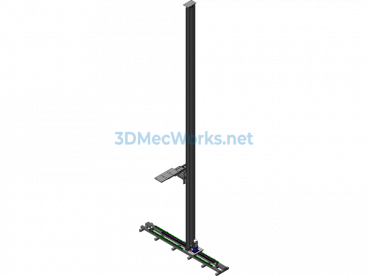 Aluminum Profile Lightweight Stacker - SolidWorks  SolidEdge AutoCAD-ZWCAD - Free Download