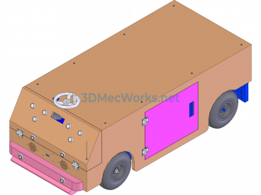 AGV Automated Guided Vehicle - SolidWorks - Free Download