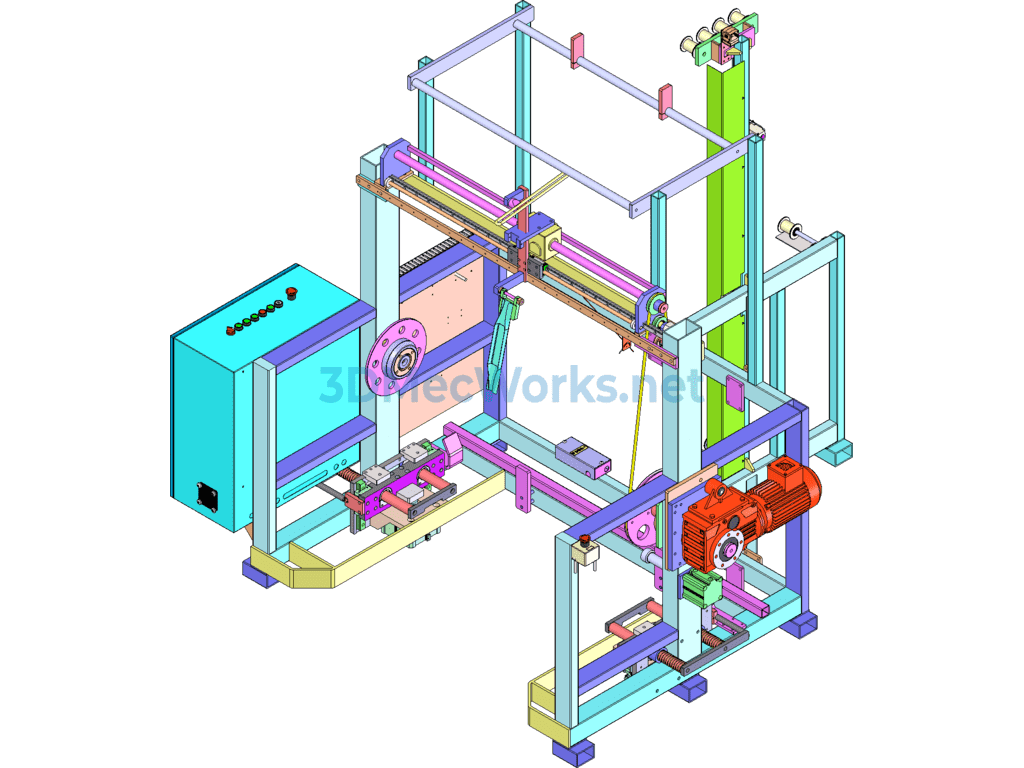 Fully Automatic Tape Winding Machine - SolidWorks - Free Download Fully Automatic Tape Winding Machine