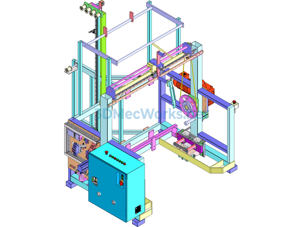 Fully Automatic Tape Winding Machine - SolidWorks - Free Download Fully Automatic Tape Winding Machine - Image 2