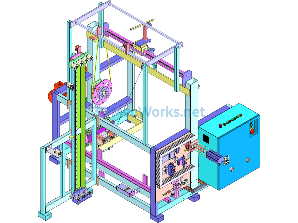 Fully Automatic Tape Winding Machine - SolidWorks - Free Download Fully Automatic Tape Winding Machine - Image 3