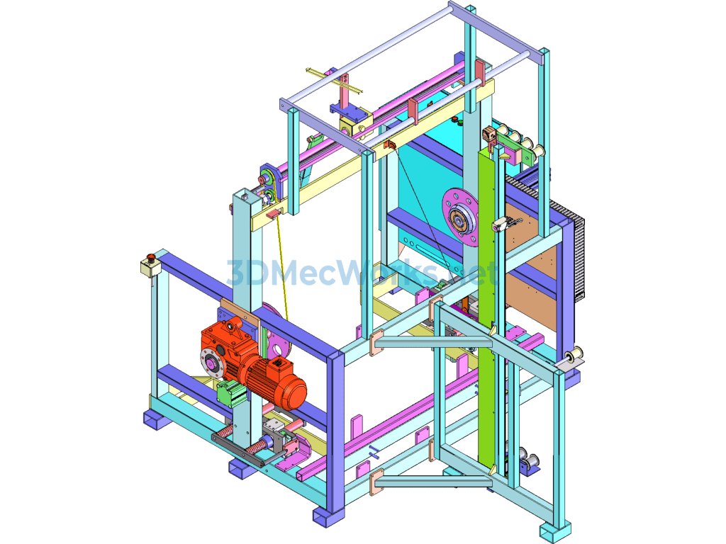 Fully Automatic Tape Winding Machine - SolidWorks - Free Download Fully Automatic Tape Winding Machine - Image 4