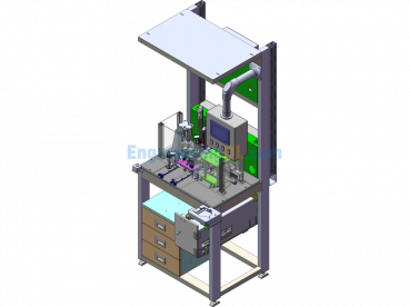 Vacuum Pump Automation Diaphragm Through-Hole Inspection Workstation - SolidWorks - Free Download