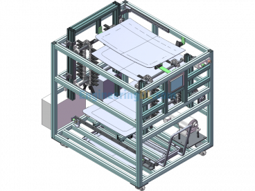 3D Model Of Automotive Glass Delay Material Rack Equipment + BOM + Design Specification - SolidWorks - Free Download
