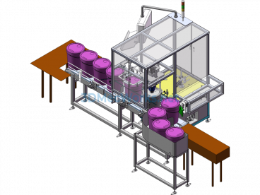 BP Industrial Oil Drum 20L Automated Inspection Line 3D + Engineering Drawings + BOM + Manual - SolidWorks - Free Download