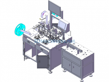 SATA 7+6 PIN Automatic Detection And Packing Machine - SolidWorks - Free Download