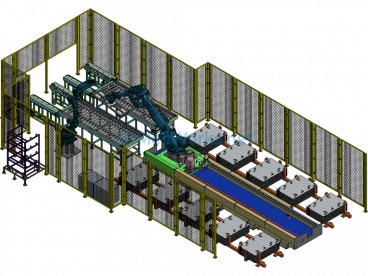 Tooling Plate Palletizing Robot Workstation - Exported - Free Download