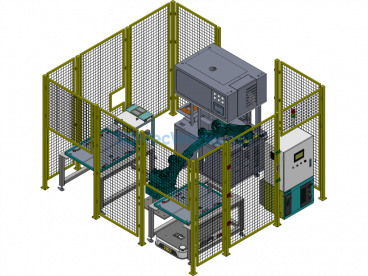 Aluminum Mold Shaping Robot Loading And Unloading Station - SolidWorks - Free Download