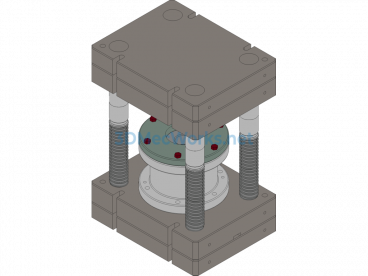 630T Hydraulic Press Mold Frame - SolidWorks - Free Download
