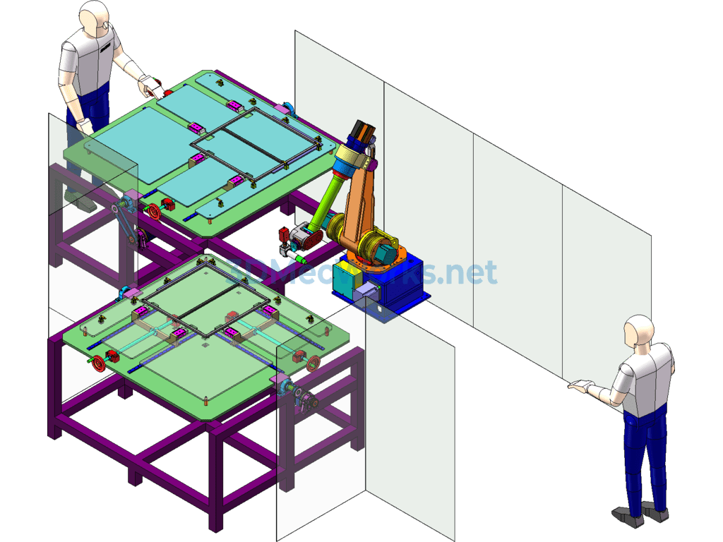 Large Multi-Station Welding Machine - SolidWorks - Free Download Large Multi-Station Welding Machine