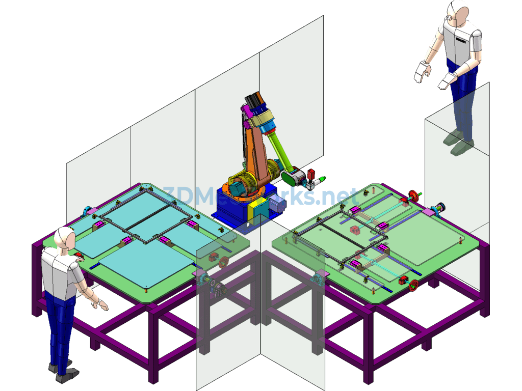 Large Multi-Station Welding Machine - SolidWorks - Free Download Large Multi-Station Welding Machine - Image 2