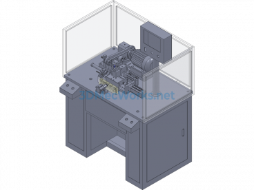 Single-Tool Dual-Cylinder Precision Lathe Machine - SolidWorks - Free Download