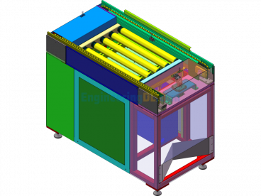 2.5x Speed Chain + Roller Cross Transfer Machine (With BOM Engineering Drawings) - SolidWorks - Free Download