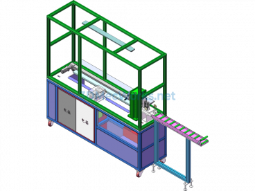 A35 Guide Slot Fixed-Length Cutting Machine - SolidWorks - Free Download