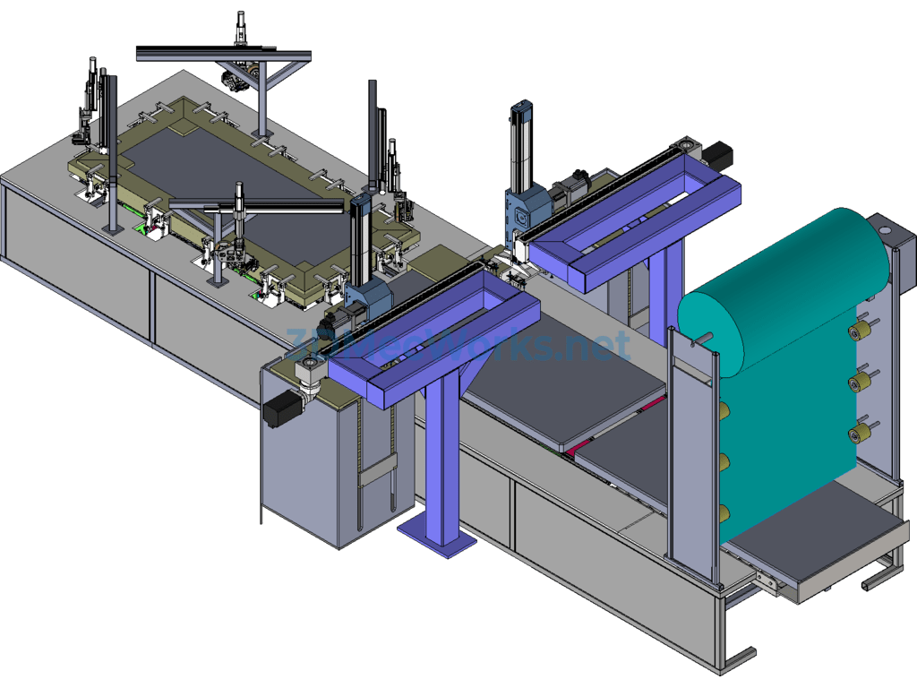 Automatic Door Frame Packaging Line - SolidWorks ProE UG(NX) Catia - Free Download Automatic Door Frame Packaging Line - Image 3