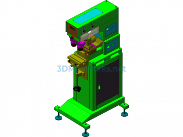 Two-Color Oil-Based Printing Machine - SolidWorks - Free Download