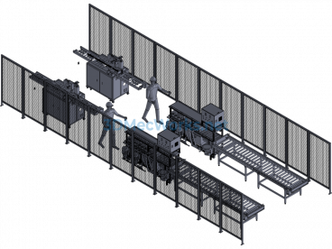 Automated Assembly Line For Parts Processing - Exported - Free Download