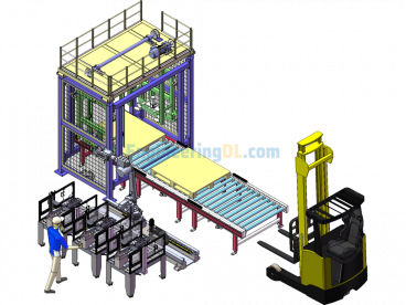 Automatic Carton Sealing And Palletizing - SolidWorks - Free Download