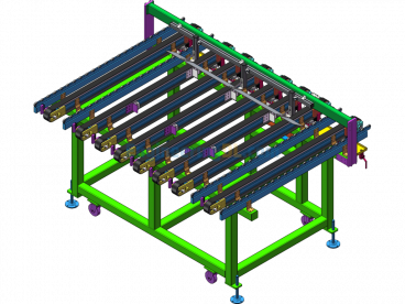 Timing Belt Conveyor (With Belt Cleaning Device) - SolidWorks - Free Download