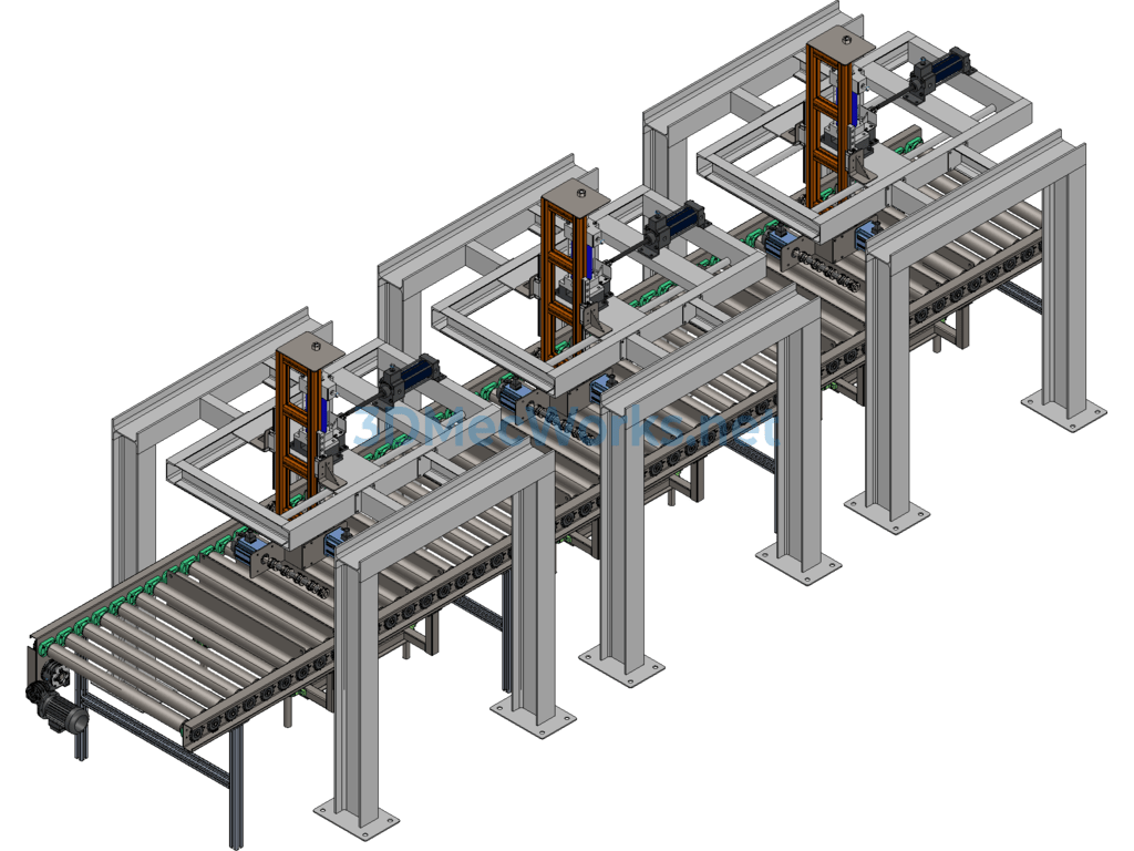 Reusable Filter Housing Cleaning Assembly Line - SolidWorks AutoCAD-ZWCAD - Free Download Reusable Filter Housing Cleaning Assembly Line - Image 2