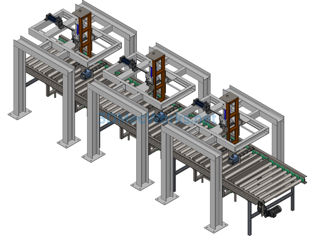 Reusable Filter Housing Cleaning Assembly Line - SolidWorks AutoCAD-ZWCAD - Free Download Reusable Filter Housing Cleaning Assembly Line - Image 3