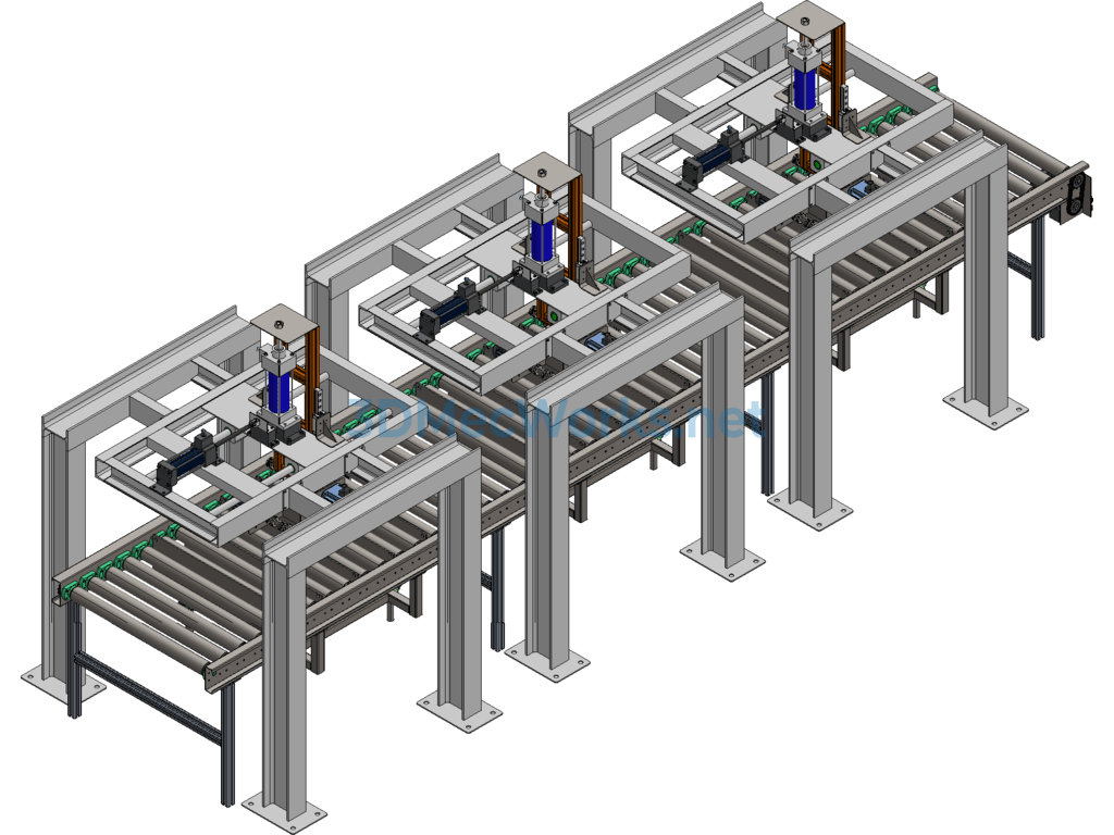 Reusable Filter Housing Cleaning Assembly Line - SolidWorks AutoCAD-ZWCAD - Free Download Reusable Filter Housing Cleaning Assembly Line - Image 4