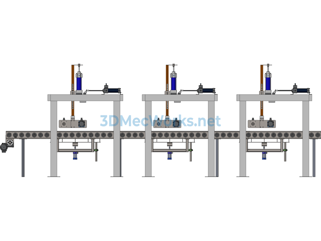 Reusable Filter Housing Cleaning Assembly Line - SolidWorks AutoCAD-ZWCAD - Free Download Reusable Filter Housing Cleaning Assembly Line - Image 5