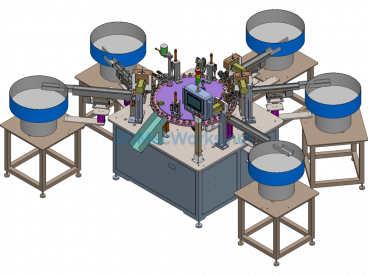 Threaded Pump Assembly Machine - SolidWorks - Free Download