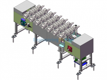 Crankshaft Conveyor Line - SolidWorks - Free Download