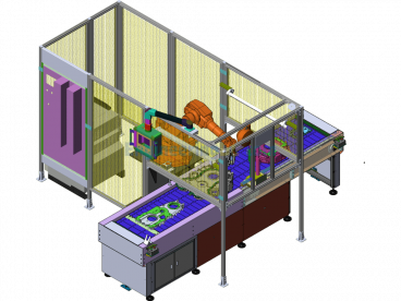 Robot Vision Flexible Adhesive Application - SolidWorks - Free Download