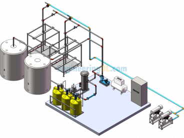 10TMBR Wastewater Treatment Site Diagram - SolidWorks - Free Download