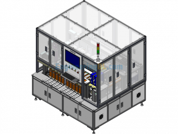 18650 Cell High-Speed Sorting Machine With Material Collection Box - SolidWorks - Free Download