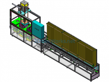 AGM Battery Dual-Station Semi-Automatic Slotting Machine - SolidWorks - Free Download