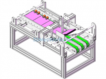 Automated Sheet Feeding Machine Single Sheet Discharge - SolidWorks - Free Download