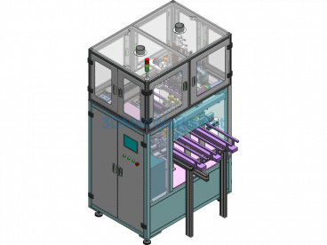 Automatic Cleaning Equipment For Round Lithium Batteries - SolidWorks - Free Download