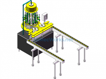 Design Of Beverage Automatic Filling Machine Production Equipment - SolidWorks - Free Download