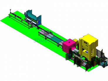 Household Appliance Sheet Metal Stamping Deburring And Bending Production Line - SolidWorks - Free Download