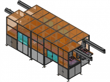Bilateral Panel Temporary Storage Conveyor Line - SolidWorks - Free Download