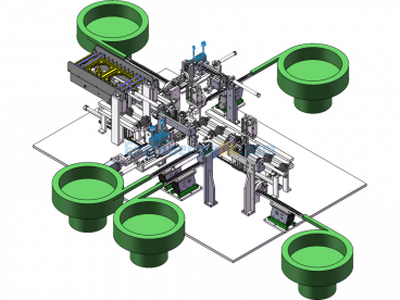 Tire Rim Hub Assembly Machine - SolidWorks - Free Download